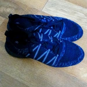 Black shoes with stripes